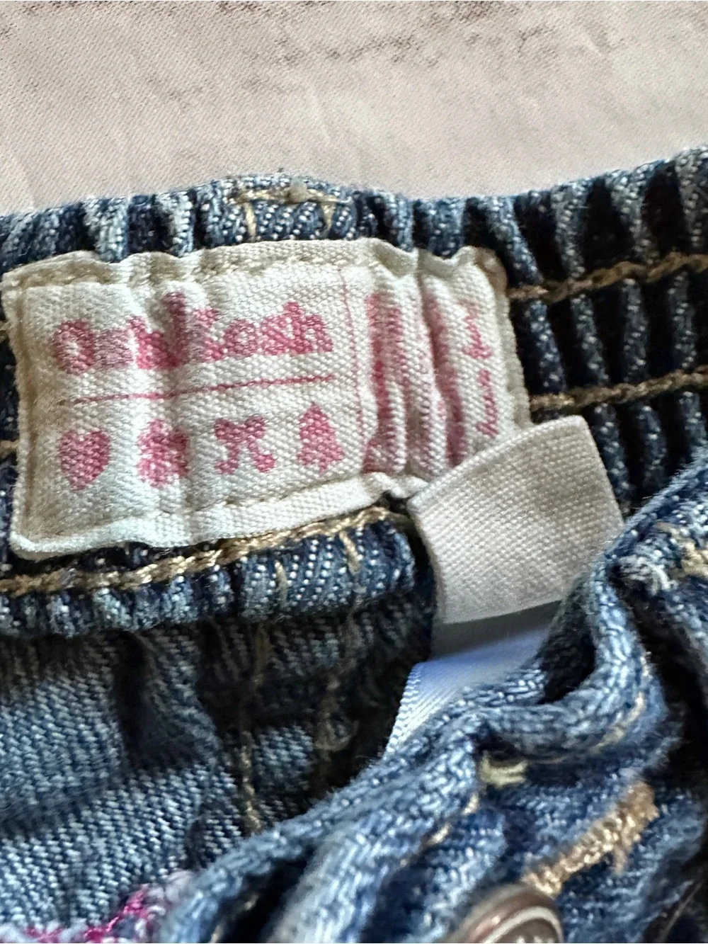 OshKosh B'gosh blue denim pants vintage 2000s 6m vguc